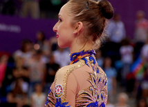 Azərbaycan gimnastı Marina Durunda Avropa Oyunlarında gümüş medal qazandı. Bakı, Azərbaycan, 21 iyun 2015 